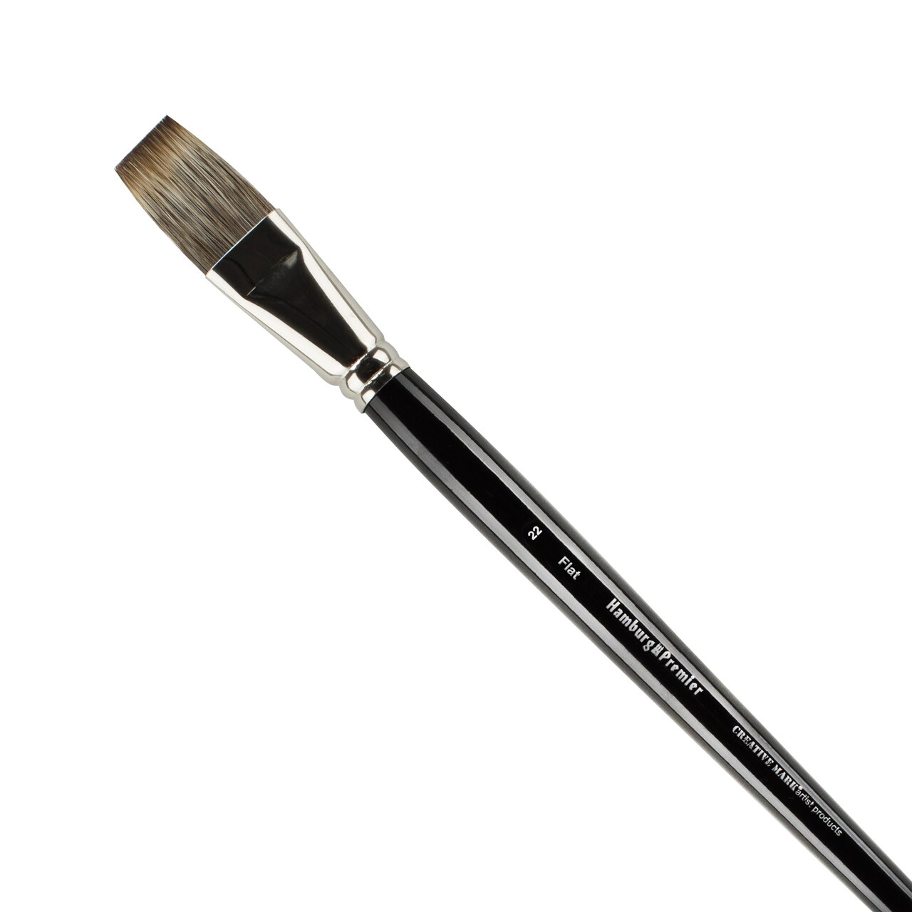 Creative Mark Hamburg Premiere Professional Oil Painting Brushes - Flat #22 Oil Paint Brush - Handmade in Germany, Natural & Synthetic Hair Blend, Long Triple-Lacquered Birch Handle